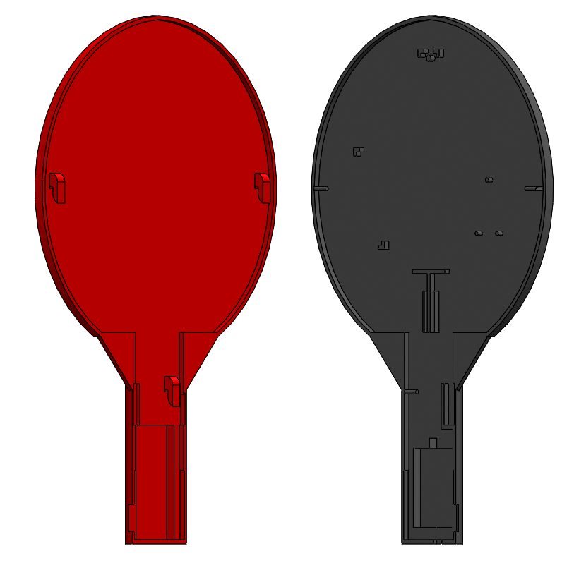 The 3D model designed by Amandeep for the racket