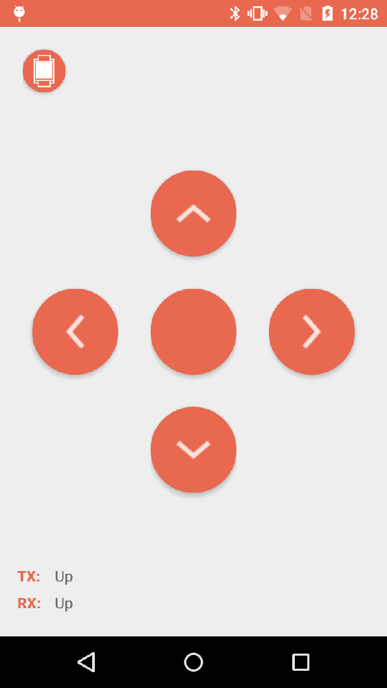 The Android app that can be used to pair with the smartwatch and send various commands to it