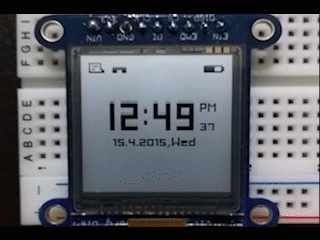 An example of the low animation frame rate due to the limitations of the Arduino Uno